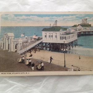 Heinz Ocean Pier, Atlantic City, New Jersey, utilisé Vintage carte postale