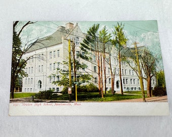Newtonville, Massachusetts High School, Newton, MA 1906 Post Card, Germany