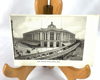 Vintage Postcard, 1900's,  South Terminal Station, Boston, Massachusetts