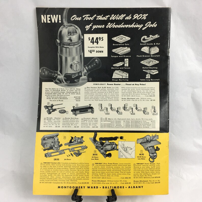 1958 Montgomery Ward Power Kraft Catalog / Vintage Tools / Rare Beauty