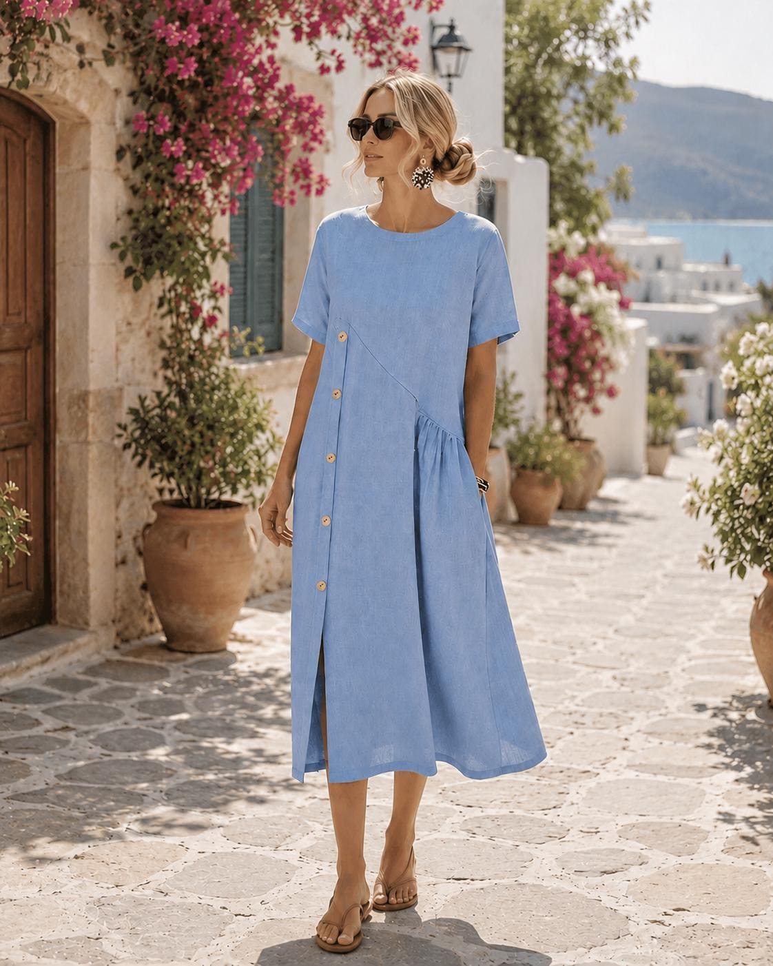 amazon summer cotton dresses 15 Best on 2024 Style:Silver OLIVIA Black Midi Bodycon Dress with Square Neckline Vivid Eden Women's Denim