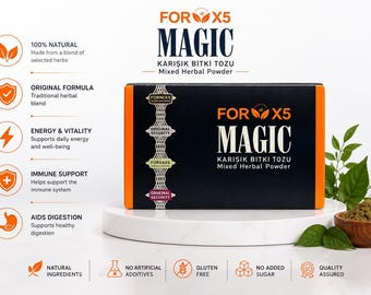 FOR X5 MAGIC Miscela naturale di erbe in polvere per il benessere quotidiano
