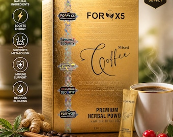 Para X5 Café Herbal Instantáneo Mezcla Botánica Bebida de Café para el Bienestar