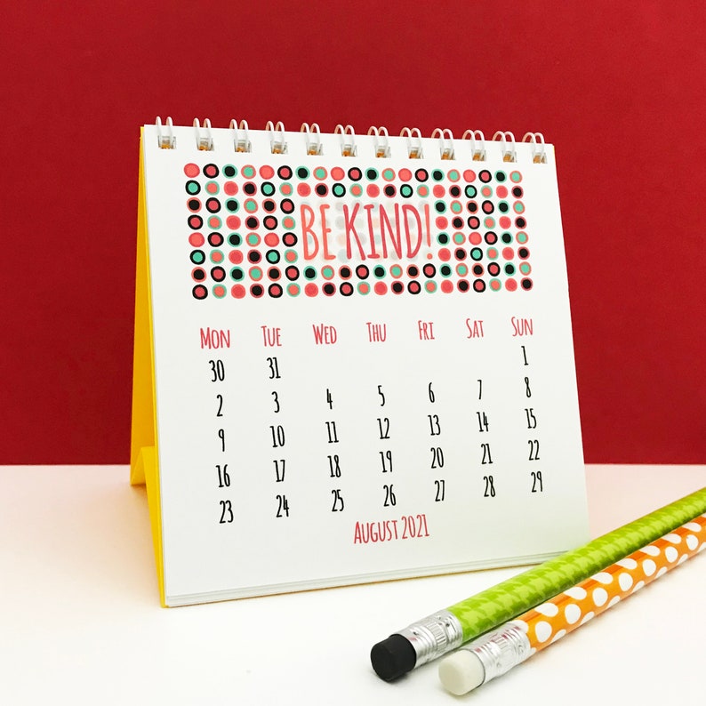 2021 inspirational quotes desk calendar featuring a | Etsy