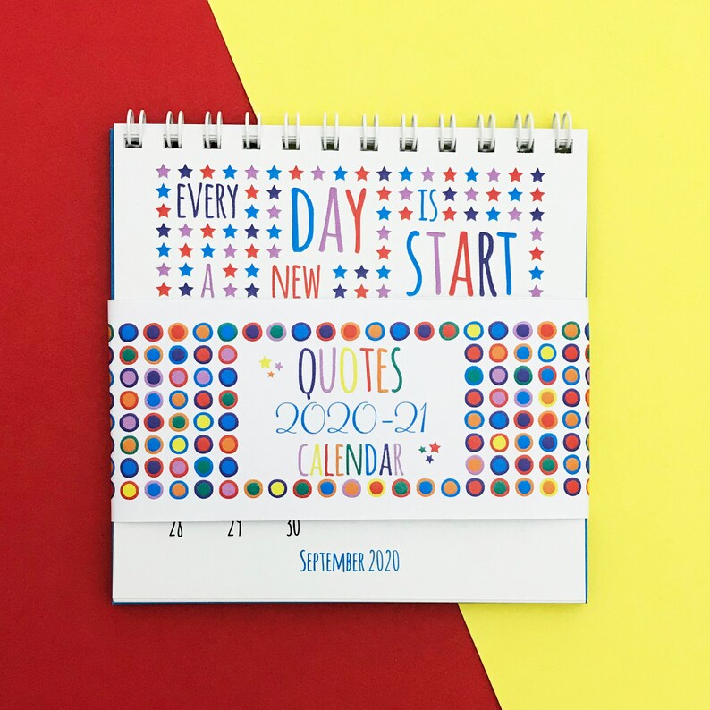 20202021 inspirational quotes desk calendar featuring a Etsy