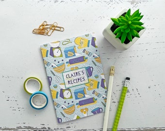Personalised baking recipe notebook - baking themed gift - Great British Bake Off inspired