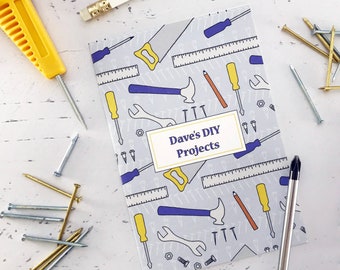 DIY notebook - personalised gift - builder gift - carpenter gift - joiner gift - handyman gift - gift for him - diy gift - project book