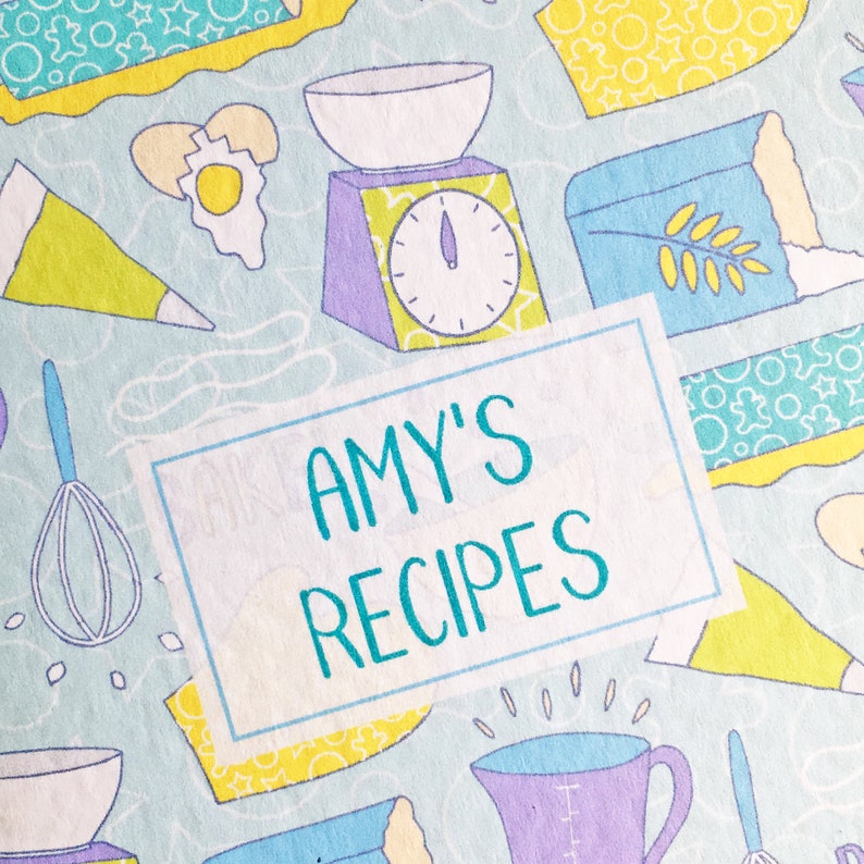 Personalised Baking Recipe Notebook Baking Themed Gift Etsy UK