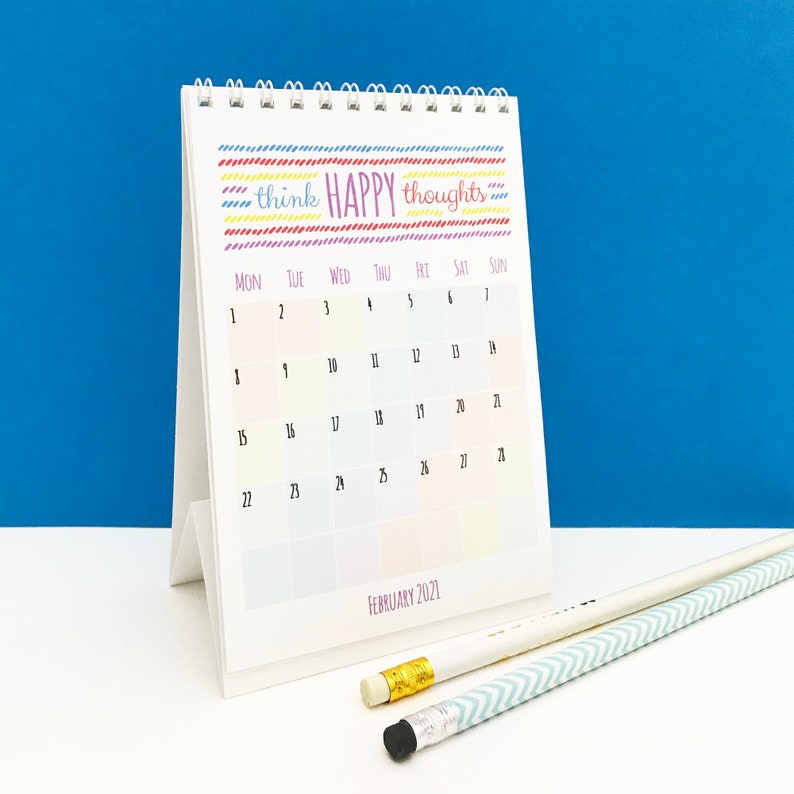 2021 positive quotes desk calendar with space to write | Etsy