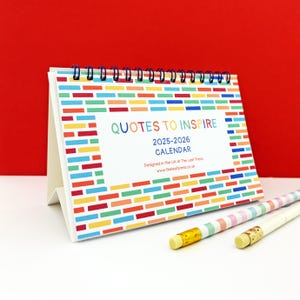 2025-2026 Zitate zur Inspiration für den Schulkalender - eine Mischung aus lustigen und zynischen Zitaten - Auswahl aus zwei Größen