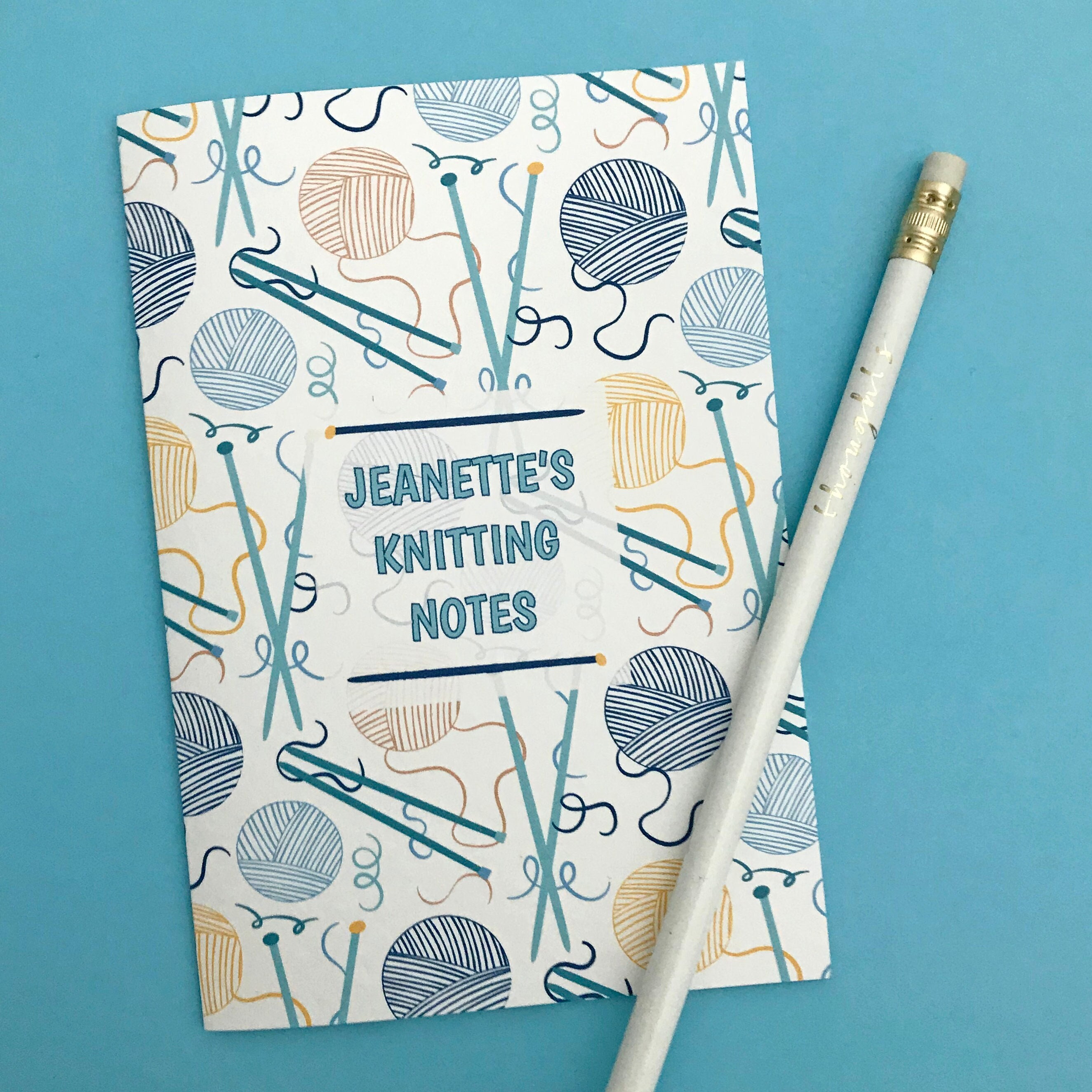 Personalised Knitting Notebook or Notepad - Gift for a Knitter - 8 ...