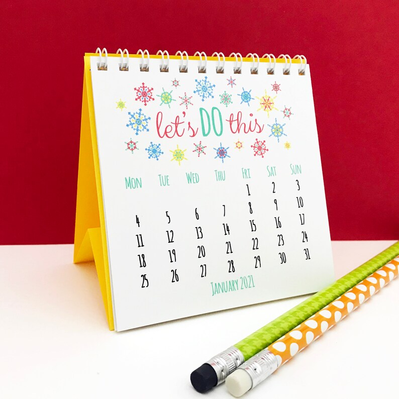 2021 inspirational quotes desk calendar featuring a | Etsy