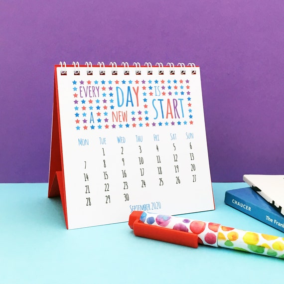 2020 Inspirational Quotes Desk Calendar Featuring A Etsy