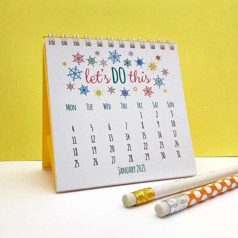 20202021 inspirational quotes desk calendar featuring a Etsy