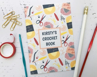 Personalised crochet notebook - crochet themed gift