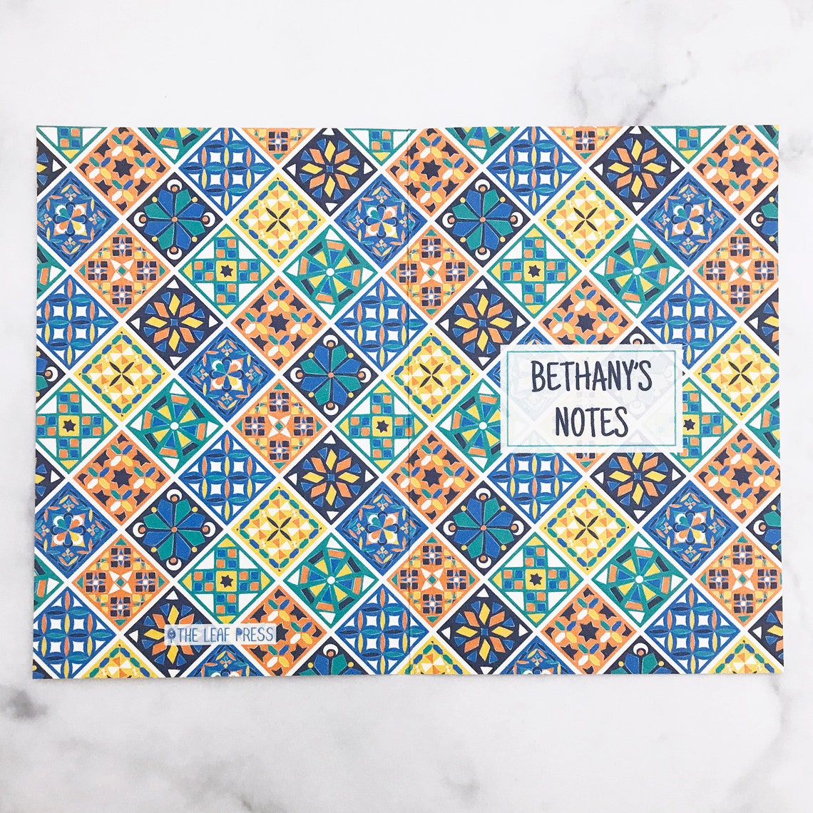 Personalised Portuguese Tiles Design Notebook Gift for - Etsy
