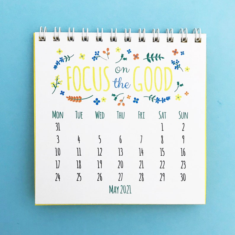 20202021 inspirational quotes desk calendar featuring a Etsy