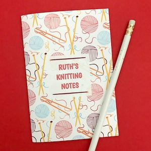 Personalised Knitting Notebook or Notepad - Gift for a Knitter - 8 ...