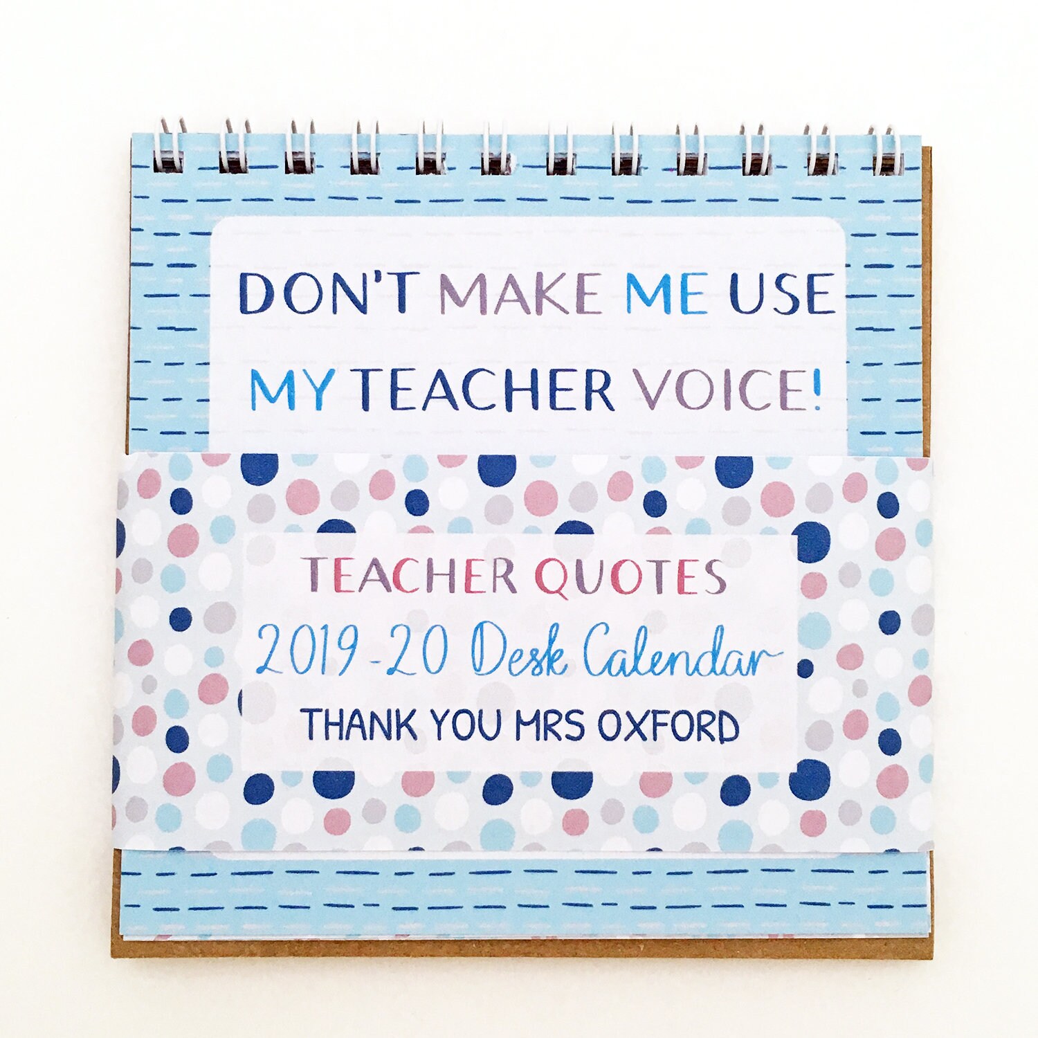 Personalised 2019 20 Desk Calendar For A Teacher With Etsy