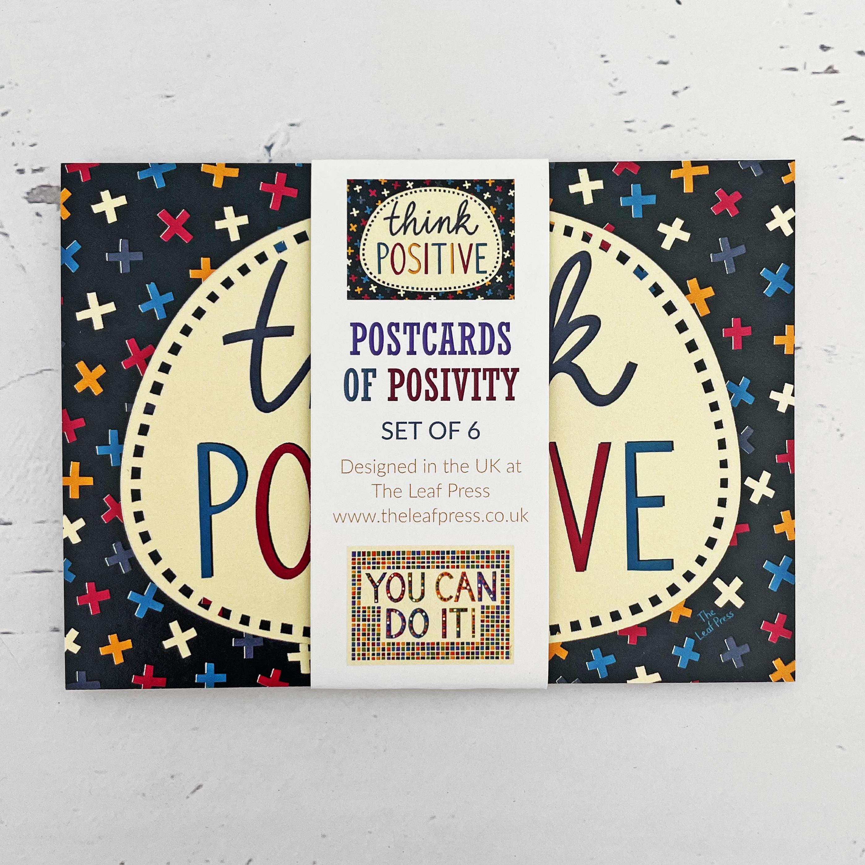 Positive Postcard Examples Positivity Postcard Set - Set of Six Postcards - Hand-drawn Positive ...
