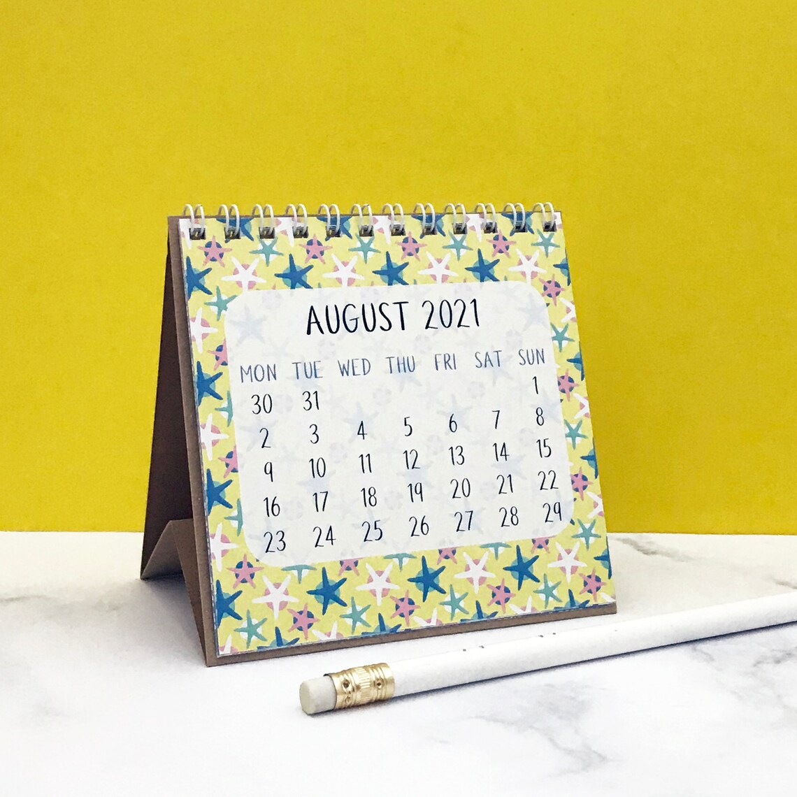 2021 small flower desk calendar pretty floral Christmas or | Etsy