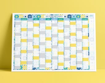 Personalised wall planner: 2026-2027 academic year or 2027 calendar year