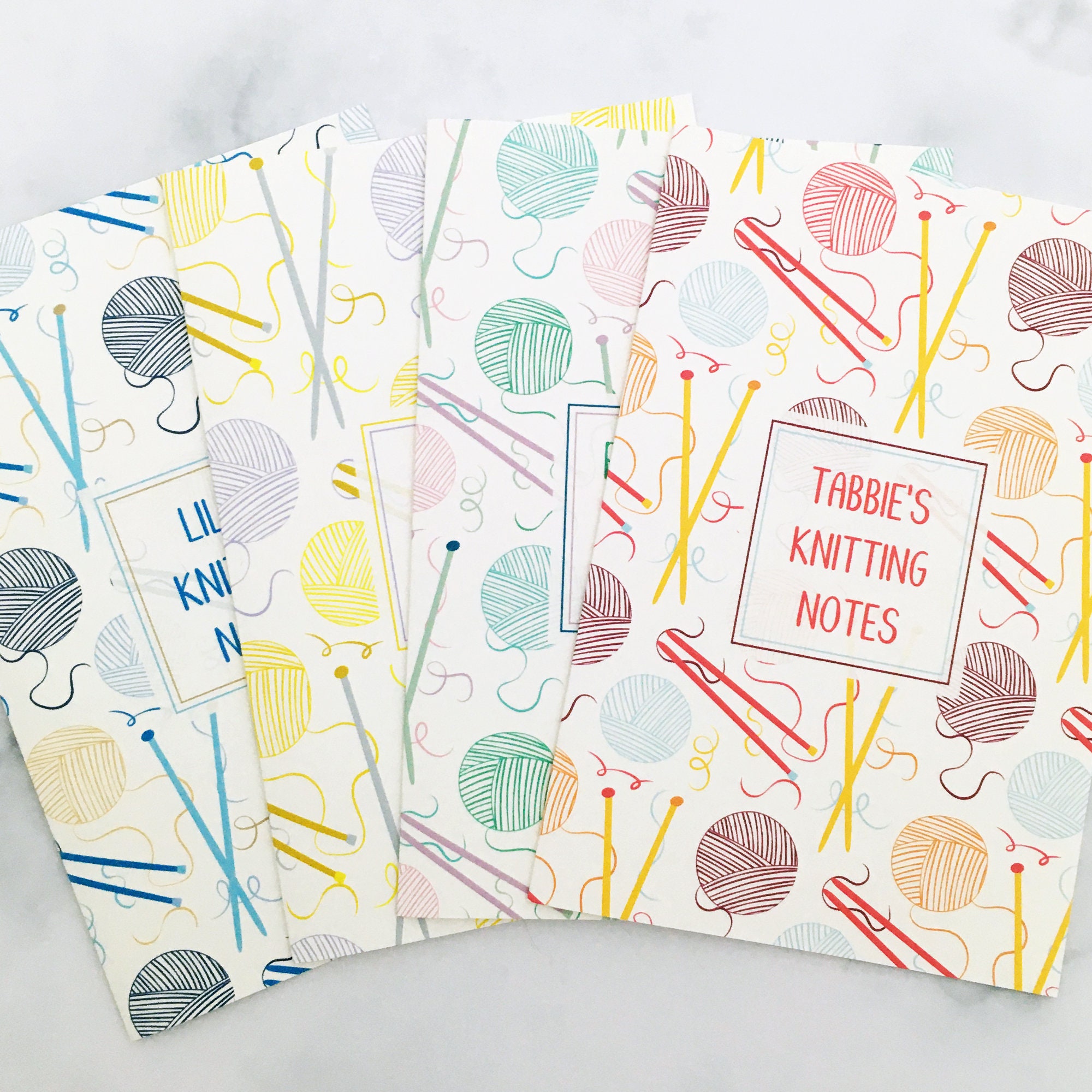 Personalised knitting notebook or notepad gift for a knitter Etsy