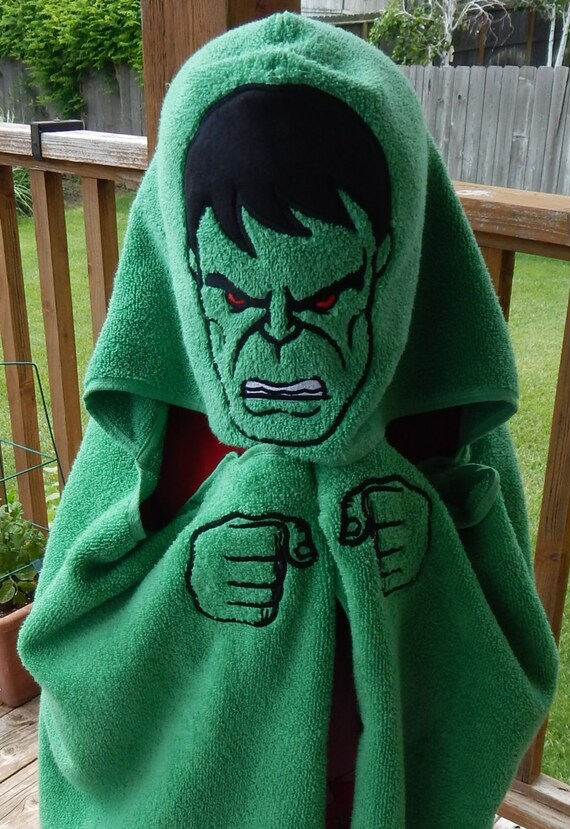 hulk hooded towel