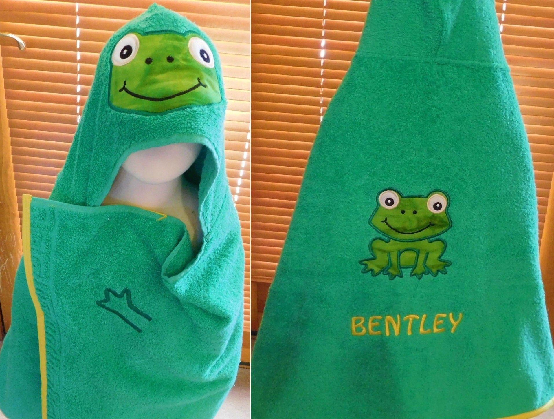frog hooded towel