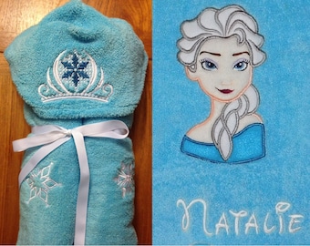 KIds Ice Princess Hooded Towel - Free Personalization
