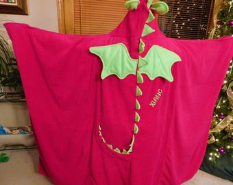 Adult-size Dragon Hooded Towel - Free Personalization