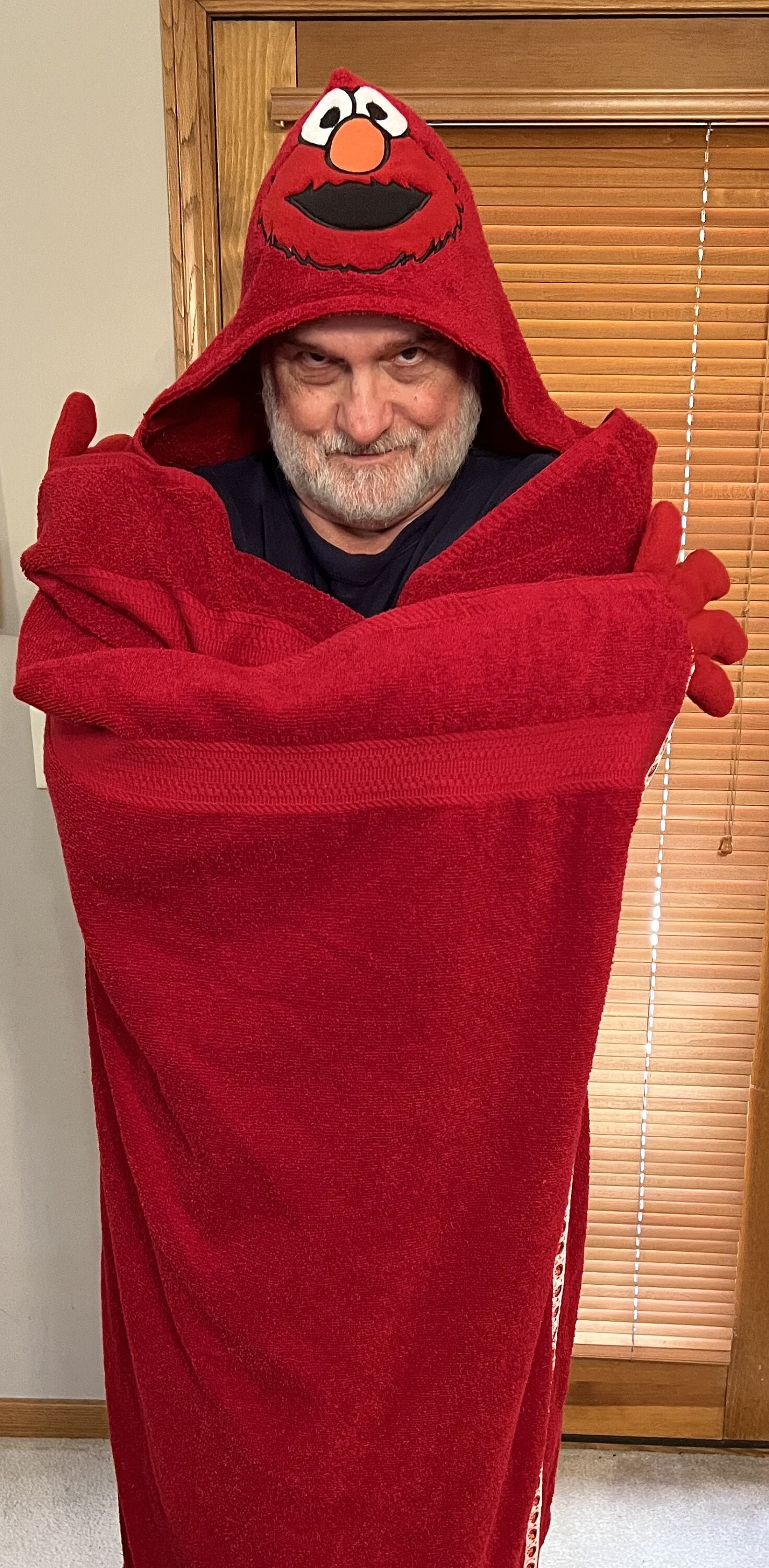 Elmo hooded online bath towel