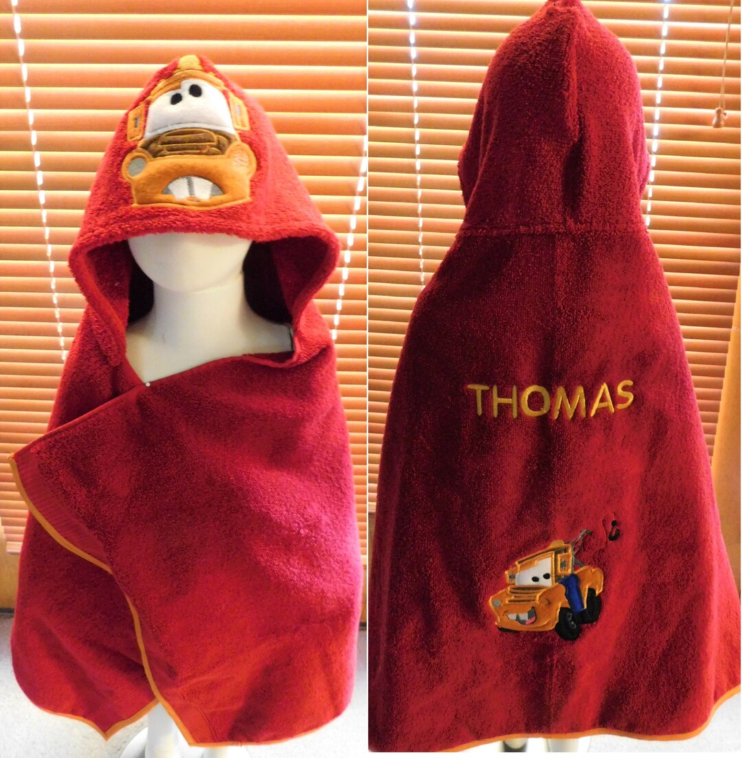 Kids Towmater From Cars Hooded Towel Free Personalization Etsy