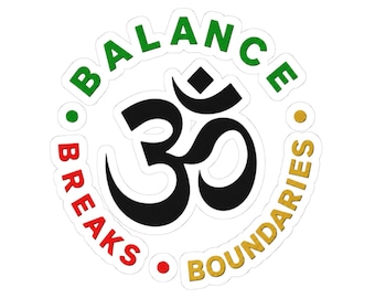 Juneteenth Exclusive Om symbol balance boundaries breaks Sticker | Glossy Sticker