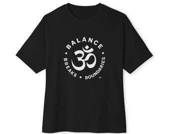 Original (the OG) Om Circle Logo Tee | OM symbol, Balance Boundaries Breaks, Spiritual Yoga Shirt