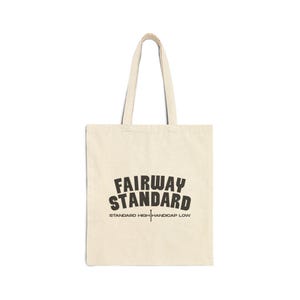 Fairway Standard Golf Course Illustration Tote Bag | Canvas Beach Market Bag image 2