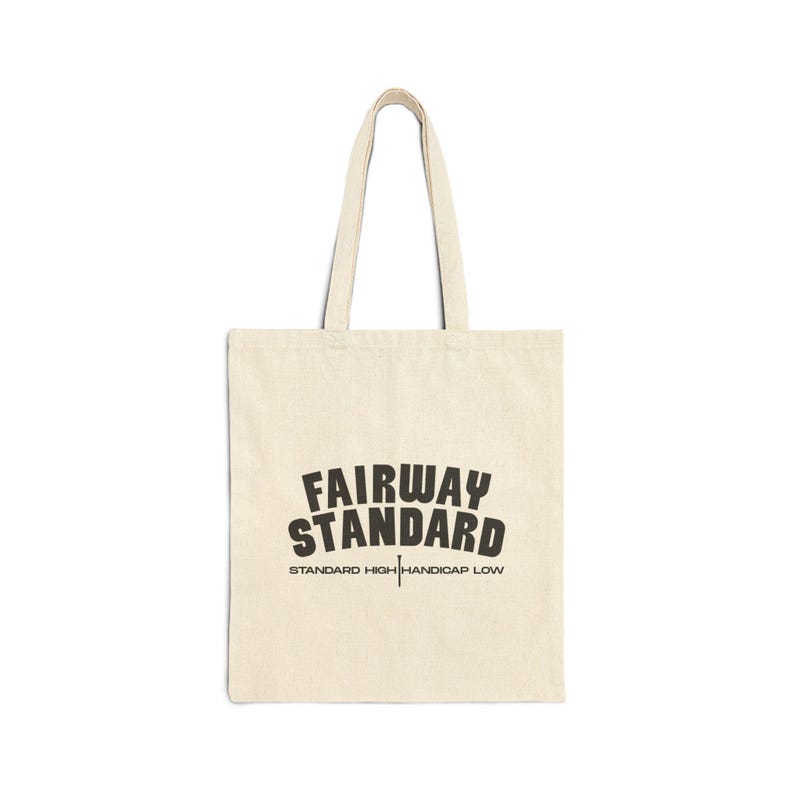 Fairway Standard Golf Course Illustration Tote Bag | Canvas Beach Market Bag image 2