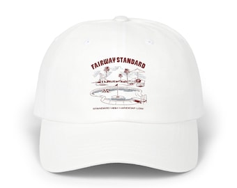 Fairway Standard golf course graphic Classic Dad Cap | vintage golf hat
