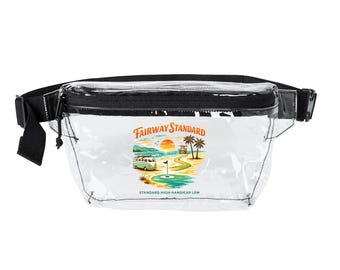 Fairway Standard Vintage Golf Sunset Transparent Fanny Pack | Clear Waist Bag