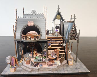 Handmade Miniature Room Box with Lights – Cozy Dollhouse Scene – Unique Gift Idea