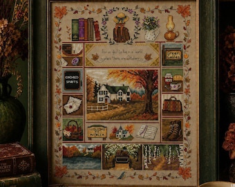 Autumn Avonlea cross stitch autumn sampler pdf