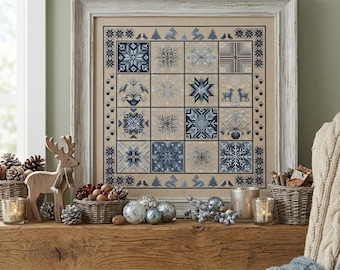Modèle de point de croix Snowy Sampler pdf
