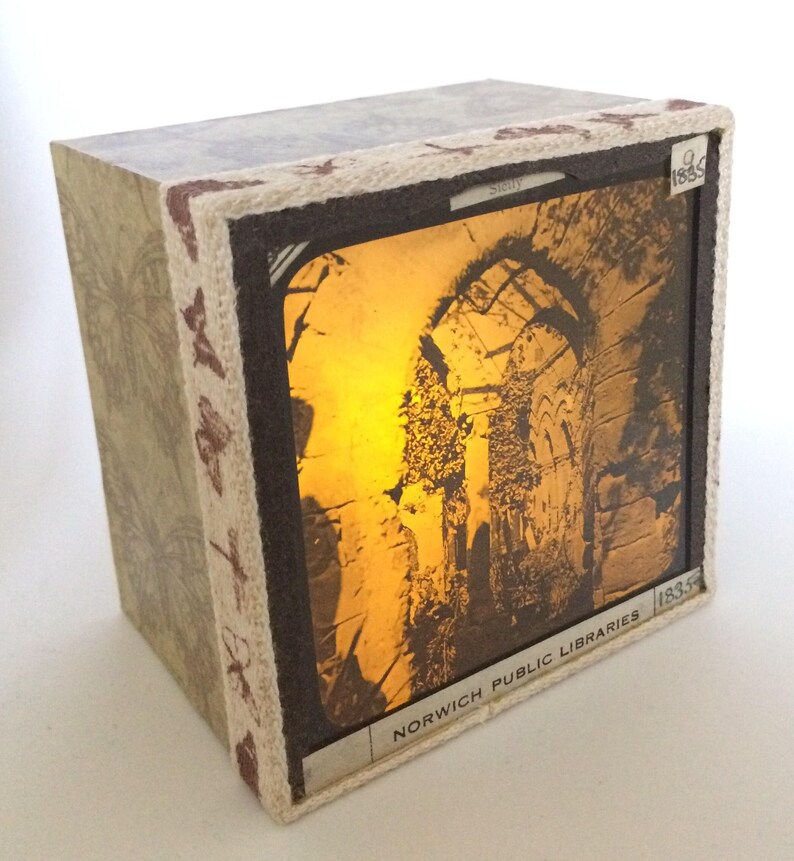 Sicily Magic Lantern Slide Light Box Photo Ornament Etsy