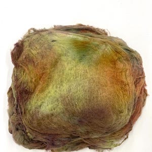Hand Dyed Mawata Silk Hankies: Gold, Tan & Clay Fiber Arts