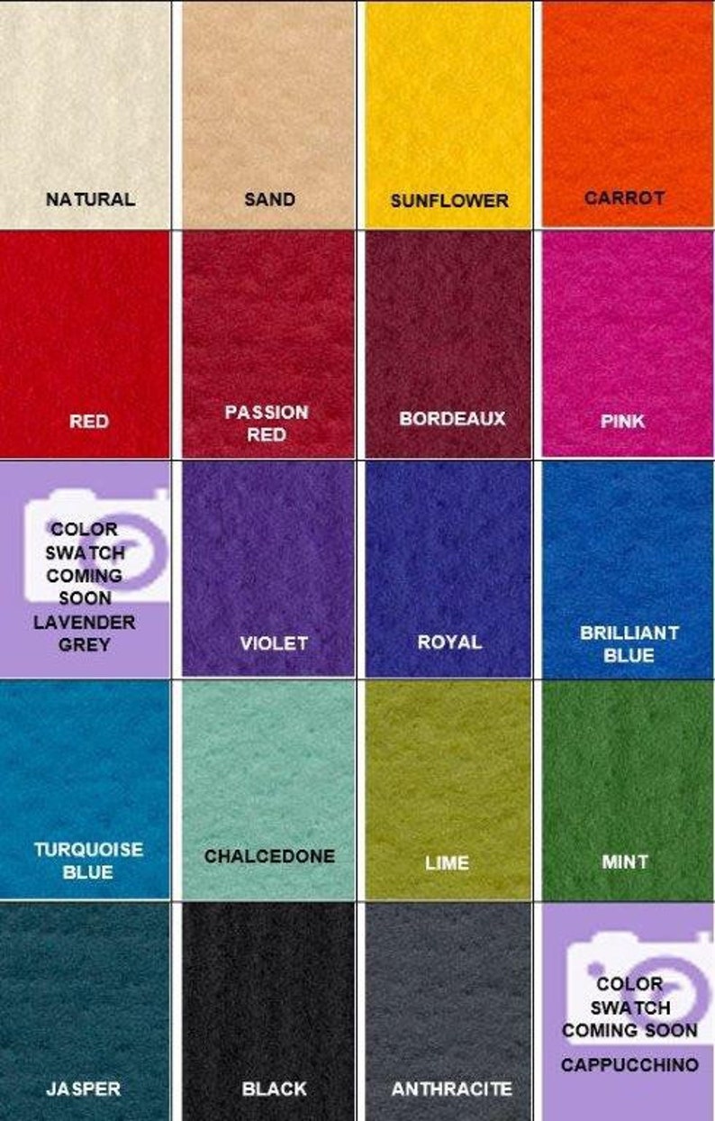 100% Merino Wool Prefelt, 19.5 micron, Over 15 colors, Felting, Felt, Feltmaking, Wet Felting, Nuno Felting, Textile, Fiber, Materials image 1