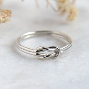 Sterling Silver Sailor Knot Ring: Promise Ring, Friendship Jewelry