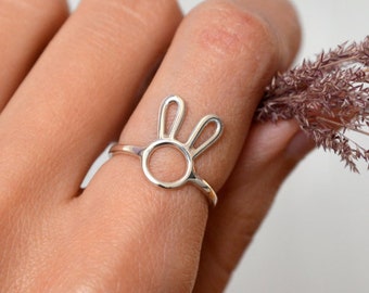 Bunny Ring- Handmade - Sterling Silver 925 - Jewelry by Katstudio