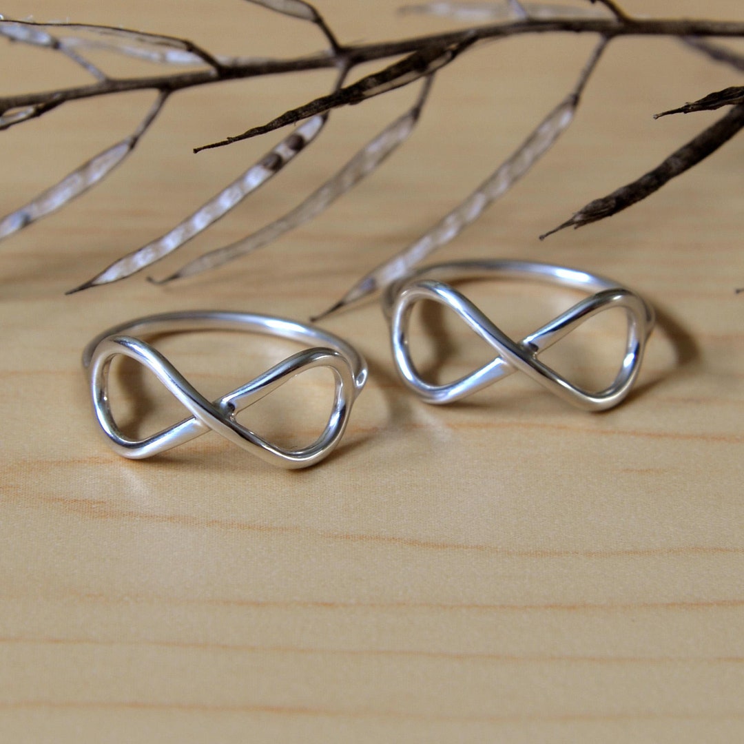 2 Infinity Rings - Set of Two Rings - Infinity Rings - Sterling Silver ...