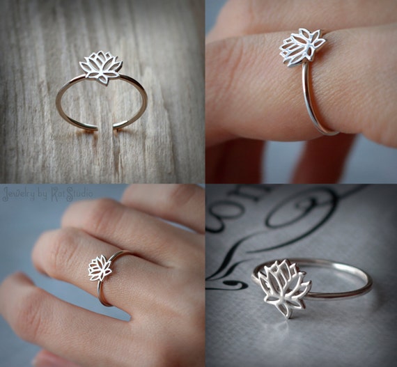 Buy AVNI by GIVA 92.5 Sterling Silver Lotus Ring for Women Online At Best  Price @ Tata CLiQ