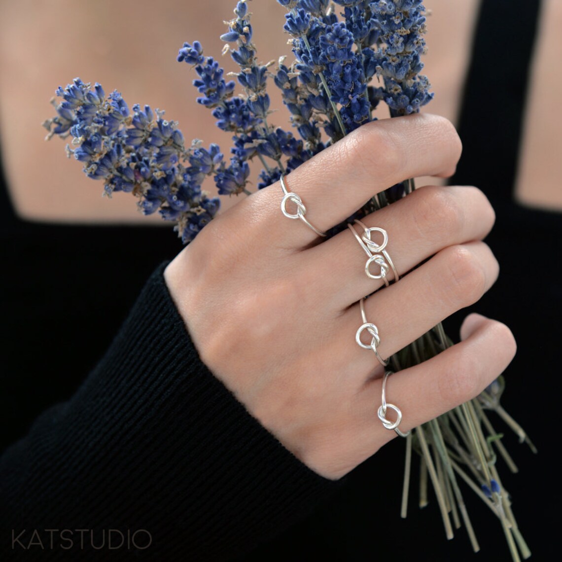 Set of Two Best Friends Rings in Sterling Silver and Gold - Etsy